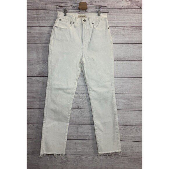Madewell Women's The High-Rise Perfect Vintage Jeans In Tile White Size 25 - Picture 2 of 12